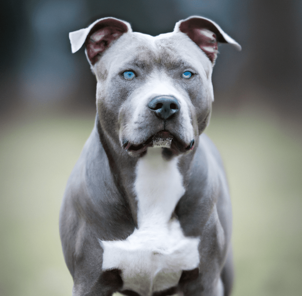 A photo of a blue nose Pitbull