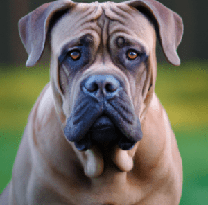 A picture of a fawn cane corso