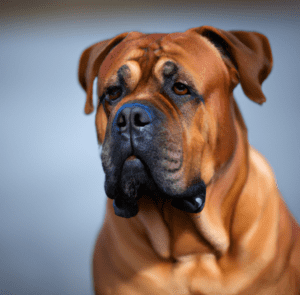 A picture of a red Cane Corso