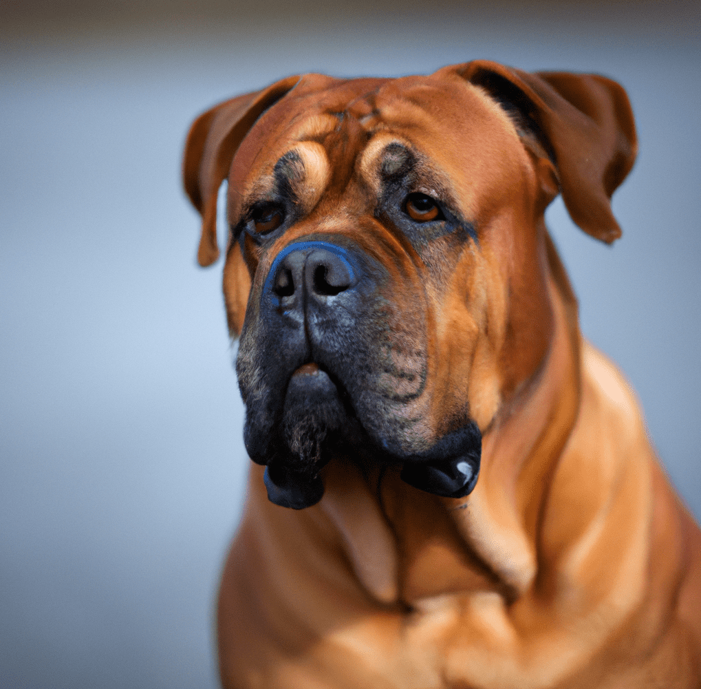 A picture of a red Cane Corso