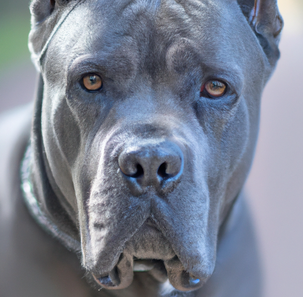 An image of a blue brindle cane corso