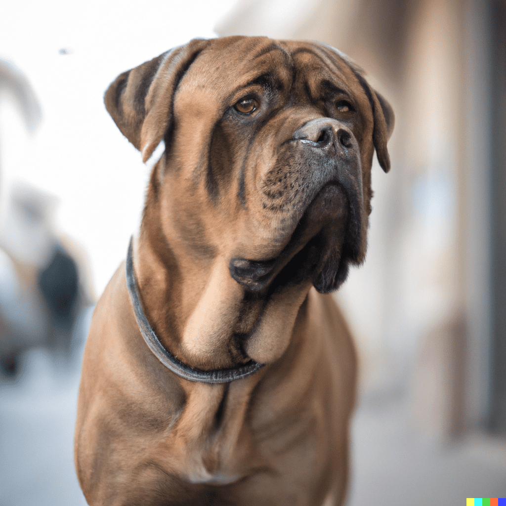 An image of a red Cane Corso
