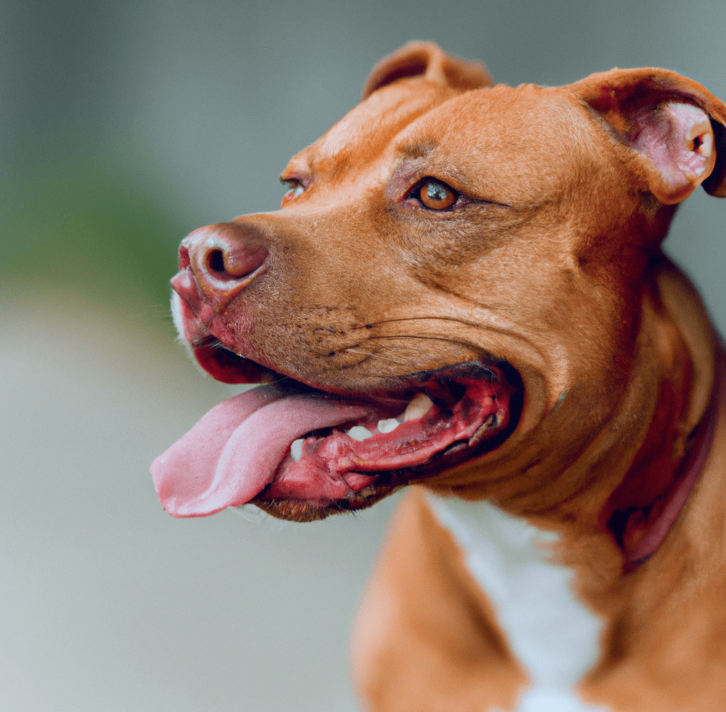 Photo of a red Pitbull