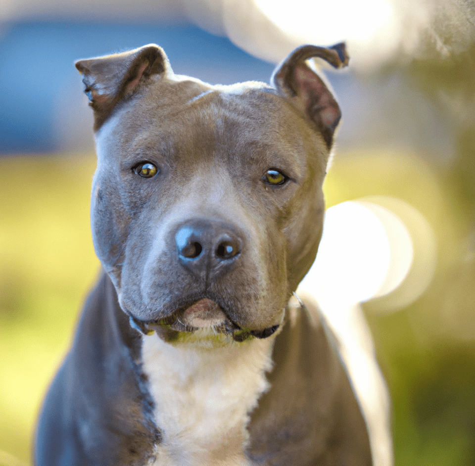 Picture of a Grey Pitbull | Pet Dog Owner