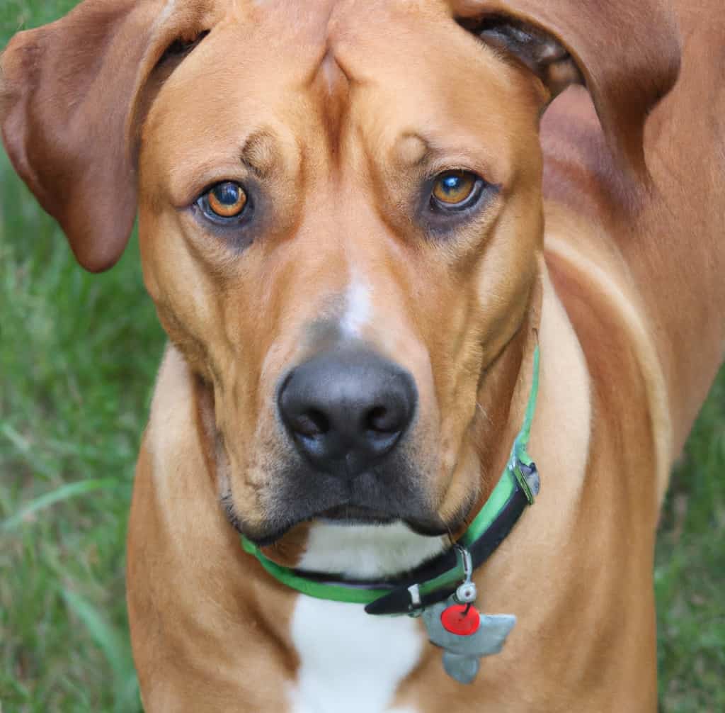 bloodhound pitbull mix